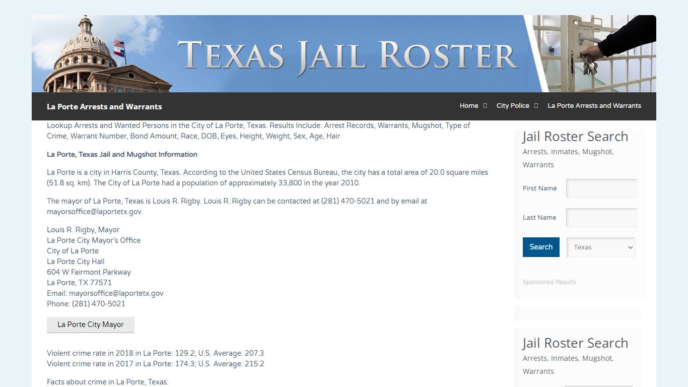 La Porte Arrests and Warrants | Jail Roster Search