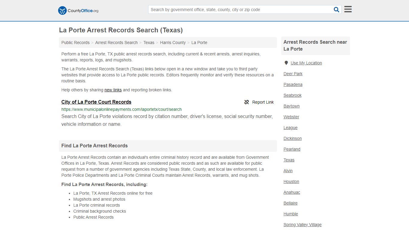 Arrest Records Search - La Porte, TX (Arrests & Mugshots)