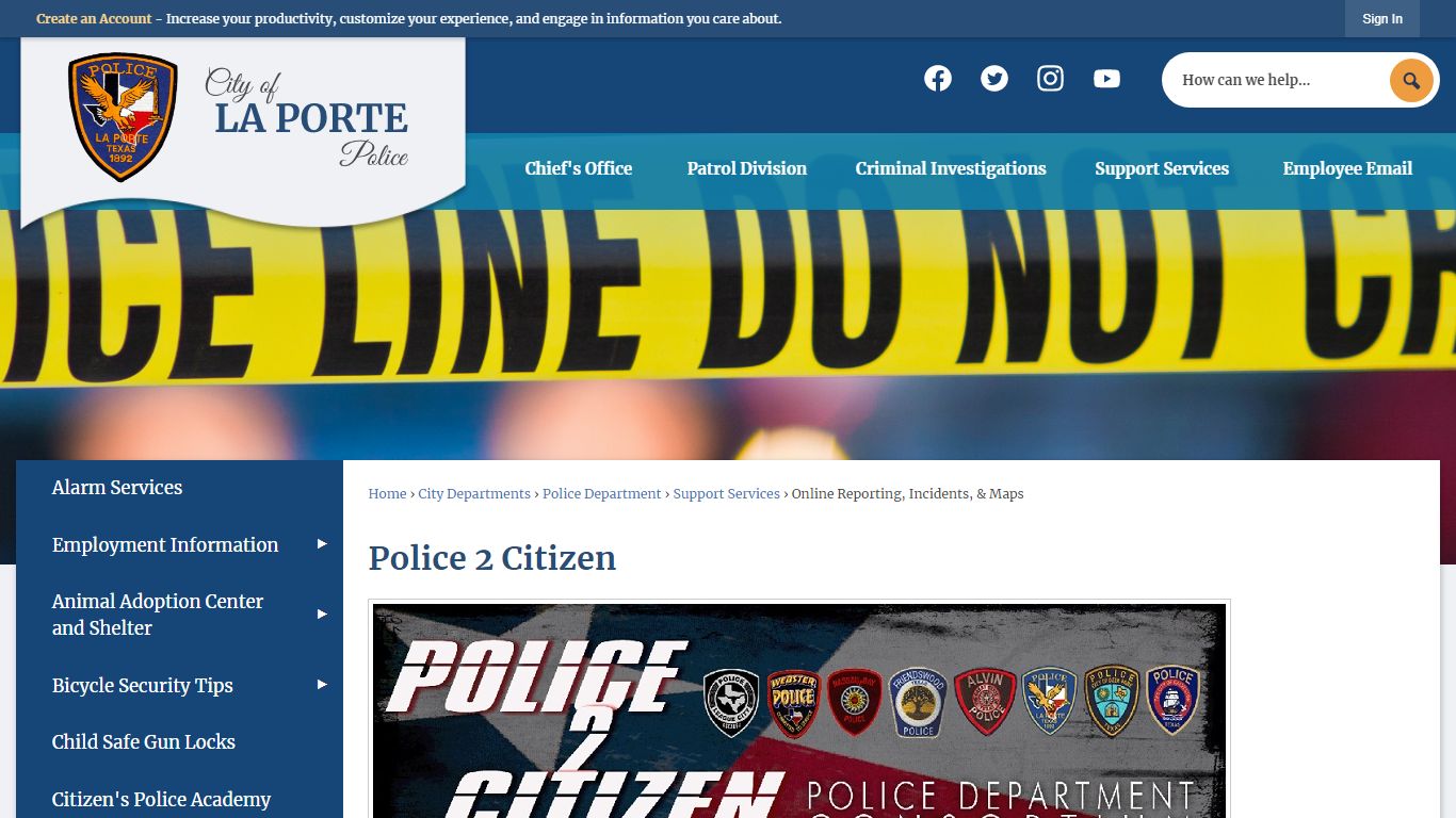 Police 2 Citizen | La Porte, TX - Official Website